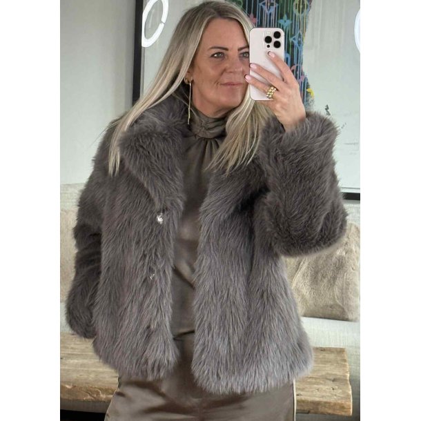 Isadora Hairy l/s Lo Coat- Magnet