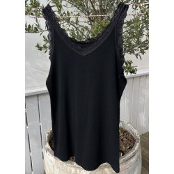 Italy V-neck Top- Black