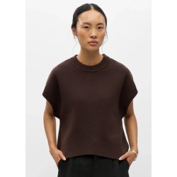 Itone S/L Knit Vest- Seal Brown