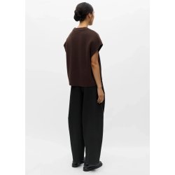 Itone S/L Knit Vest- Seal Brown