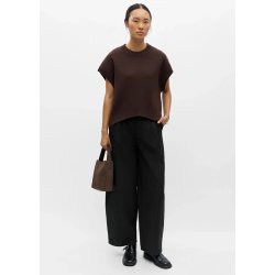 Itone S/L Knit Vest- Seal Brown