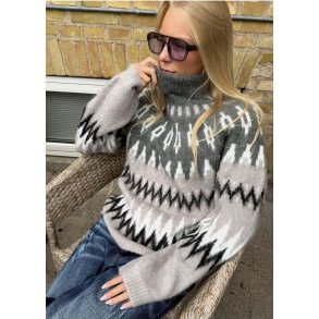 Jaade Diana Knit Pullover- Gunmetal combi