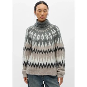 Jaade Diana Knit Pullover- Gunmetal combi