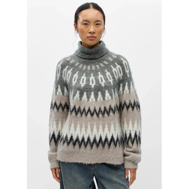 Jaade Diana Knit Pullover- Gunmetal combi