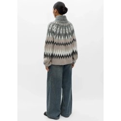 Jaade Diana Knit Pullover- Gunmetal combi