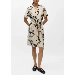 Jacira ss Shirt Dress- Sandshell bl