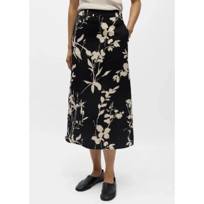 Jacira mw Skirt- Black Simple Flowe
