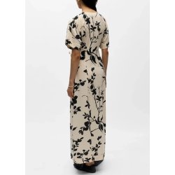 Jacira s/s Re Long Wrap Dress- Sandshell