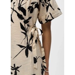Jacira s/s Re Long Wrap Dress- Sandshell