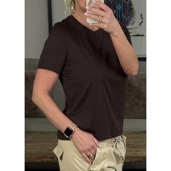 Jannie s/s T-shirt- Seal Brown