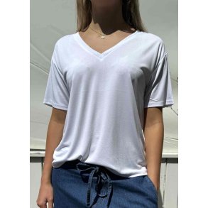 Jannie  V-neck T-shirt- White