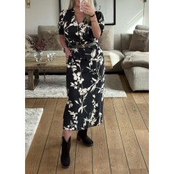 Jacira mw Skirt- Black Simple Flowe