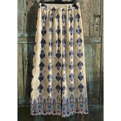 Jasmin Stone Loose Pants- Royal blu