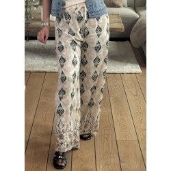 Jasmin Stone Loose Pants- Black