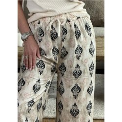 Jasmin Stone Loose Pants- Black