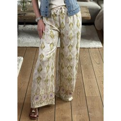 Jasmin Stone Loose Pants- Lime Green
