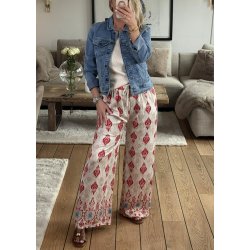 Jasmin Stone Loose Pants- Red