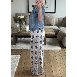 Jasmin Stone Loose Pants- Royal blu