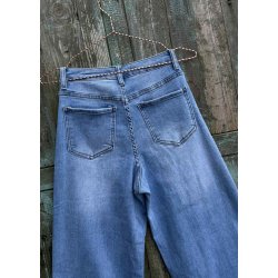 Jean Stretch Wide Legs Jeans - Light blue