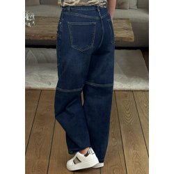 Jewelly Barrel Jeans 8699-Dark blue