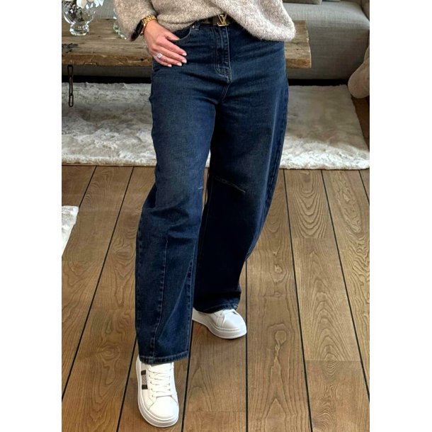Jewelly Barrel Jeans 8720 -Dark Blu