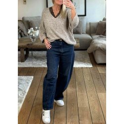 Jewelly Barrel Jeans 8720 -Dark Blu