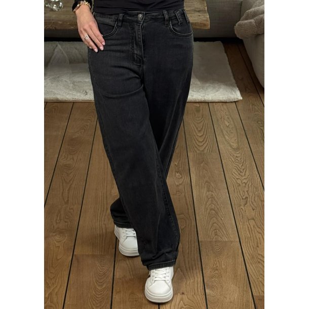 Jewelly Barrel Jeans 8743- black