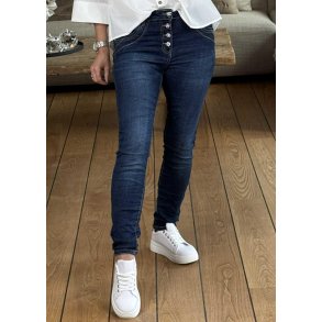 Jewelly Denim Pants 2537- Dark Blue