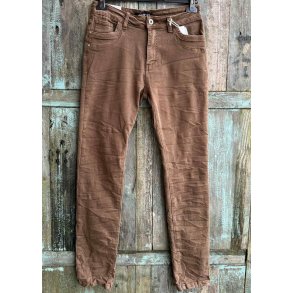 Jewelly Denim Pants 8711- Camel