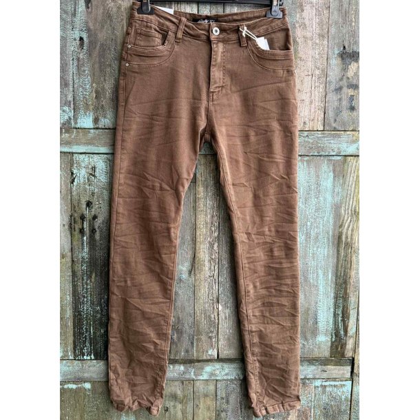 Jewelly Denim Pants 8711- Camel
