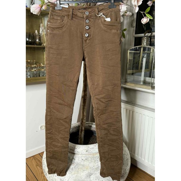 Jewelly Denim Pants 8710- Camel