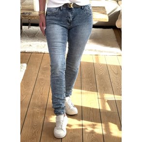 Jewelly Stone wash Jeans 9133- Blue