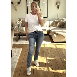 Jewelly Stone wash Jeans 9133- Blue