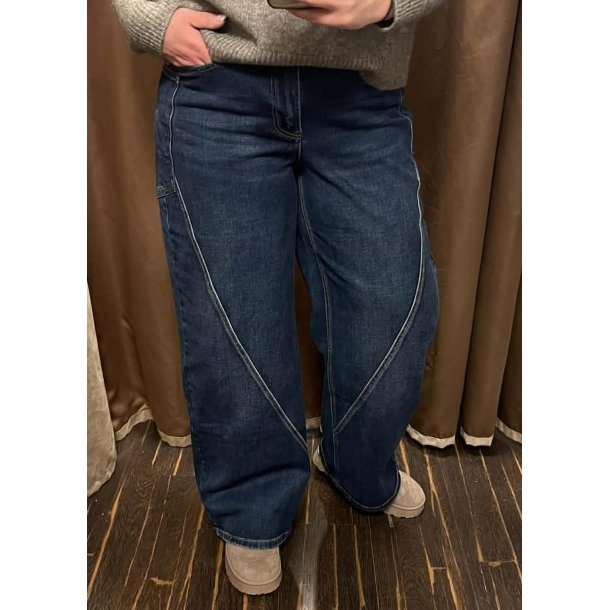 Jewelly Straight Jeans 8729 -Dark Blue