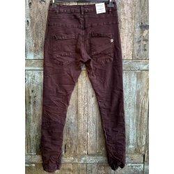 Jewelly Studded Pants 5087-  Bordeaux