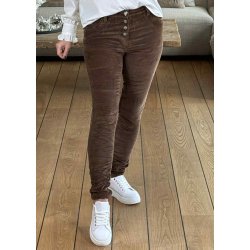 Jewelly Velvet Pants- Brown