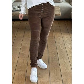 Jewelly Velvet Pants- Brown