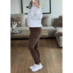 Jewelly Velvet Pants- Brown