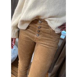 Jewelly Velvet Pants- Light camel 