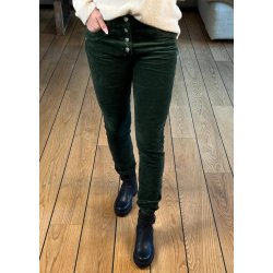 Jewelly Velvet Pants- Khaki 