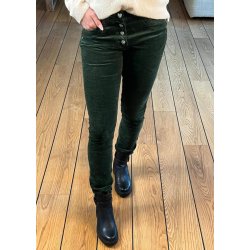 Jewelly Velvet Pants- Khaki 