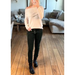 Jewelly Velvet Pants- Khaki 