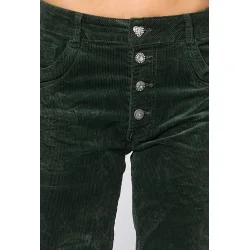 Jewelly Velvet Pants- Khaki 