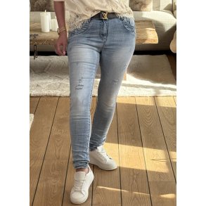 Jewelly Worn Jeans 2613- Light Blue
