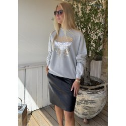 Lorina Leather Skirt- Black