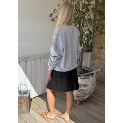 Lorina Leather Skirt- Black