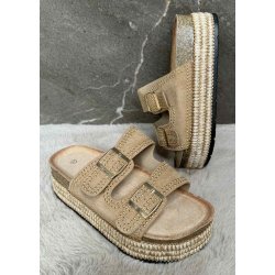 Joia Studded Sandels 301- Khaki