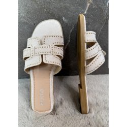 Joia Studded Sandals- Beige