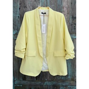 Jolifly Plus Size Blazer- Yellow