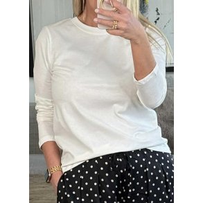 Jasha L/S Re T-shirt- Cloud dancer